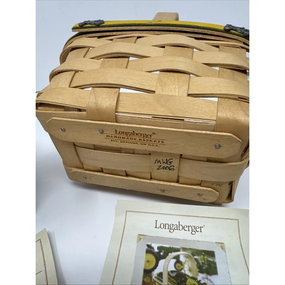 John Deere Tractor Longaberger Basket Liner Serving Solutions Protector Tea 2006